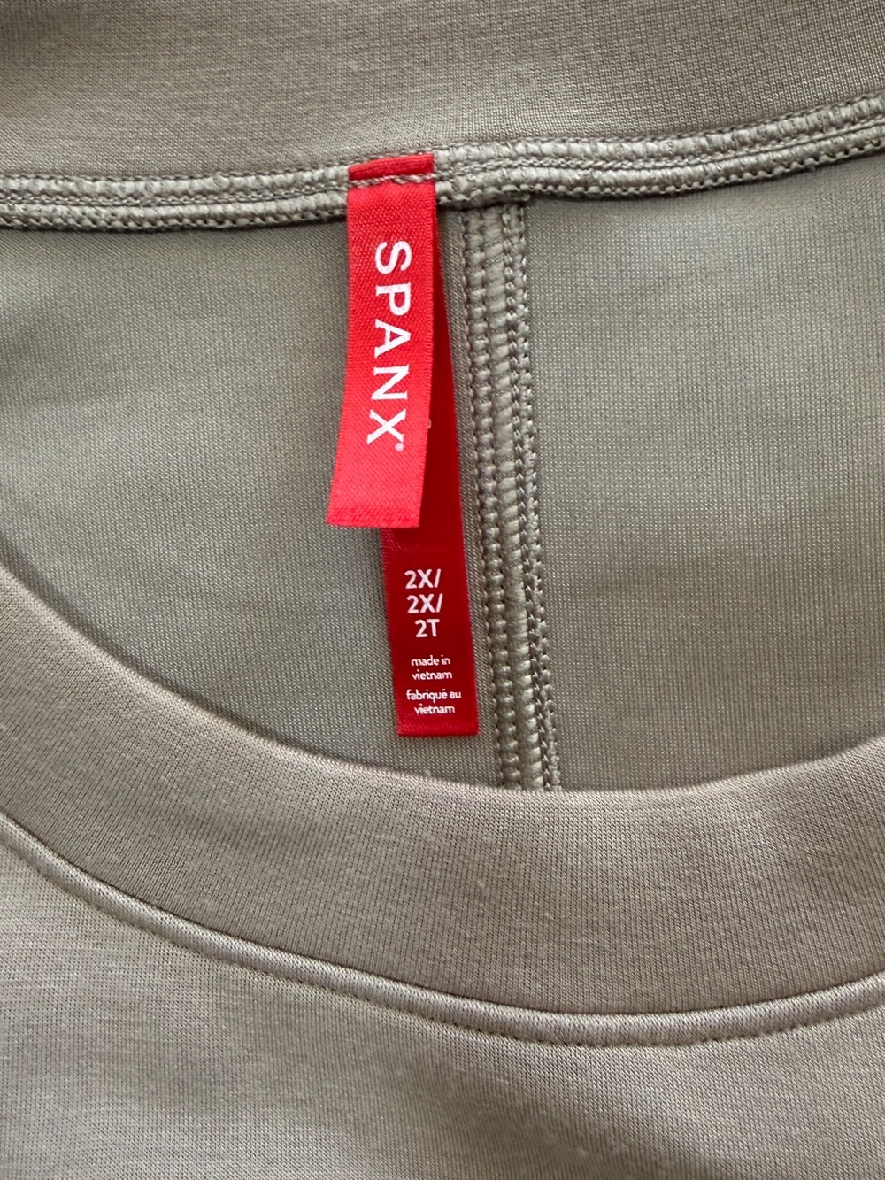 SPANX AirEssentials Fawn Tan Tunic Tank Muscle Tee 2X - Picture 9 of 12